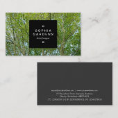 Étiquette carré 01a - Arbres au printemps (Devant / Derrière)