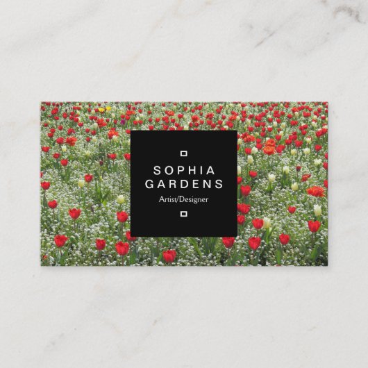 Étiquette carré 01a - Lit de Tulips (Devant)