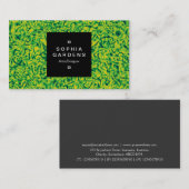 Étiquette carré 01a - Marbrage vert (Devant / Derrière)