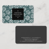 Étiquette carré 01a - Motif 140617 - Dk Green (Devant / Derrière)