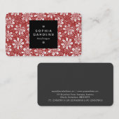 Étiquette carré 01a - Motif 140617 - Ruby Red (Devant / Derrière)