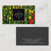 Étiquette carré 02a - Lit de tulipes (Devant / Derrière)