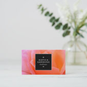 Étiquette carré 02a - Rose (Debout devant)