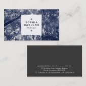 Étiquette carré 03a - Automne Bleu (Devant / Derrière)