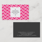 Étiquette carré 03a - Chevrons ombragés - Neon Red (Devant / Derrière)