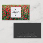 Étiquette carré 03a - Lit de tulipes (Devant / Derrière)