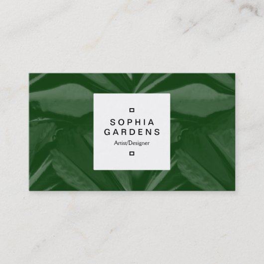 Étiquette carré 04 - Vert foncé (Devant)