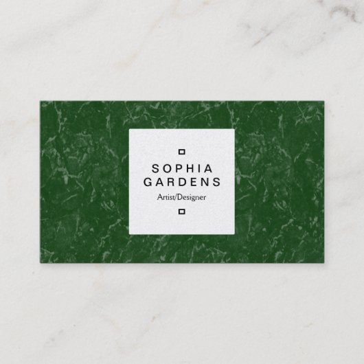 Étiquette carré 04d - Vert foncé (Devant)