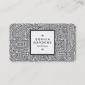 Étiquette carré 05 - Motif Kuba Maze (Devant)