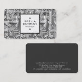 Étiquette carré 05 - Motif Kuba Maze (Devant / Derrière)