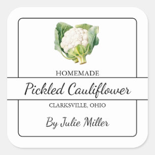 Étiquette Carré de chou-fleur fait maison