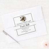 Étiquette Carré de lait frais de ferme (Enveloppe)