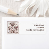 Étiquette Carré de noeud celtique (En situation)