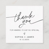 Étiquette Carré du panneau Merci EVERLEIGH (Devant)