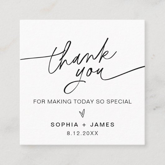 Étiquette Carré du panneau Merci EVERLEIGH (Devant)