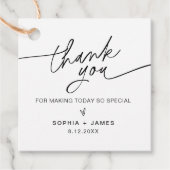 Étiquette Carré EVERLEIGH Merci Favoriser (Devant)