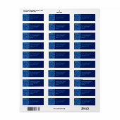 Étiquette carreau bleu (Feuille entière)