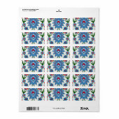 Étiquette carreau d'iznik (Feuille entière)