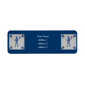 Étiquette Carreaux bleus Delft - Modèle