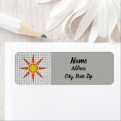 Étiquette Carreaux de mosaïque Orange Jaune Soleil Sud-Ouest (En situation)