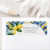 Étiquette Carreaux méditerranéens Citron 25e anniversaire (En situation)