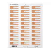 Étiquette Carreaux oranges marocains (Feuille entière)