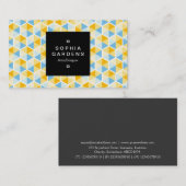 Étiquette Carrée 01a - Motif Hexagonal 03 (Devant / Derrière)