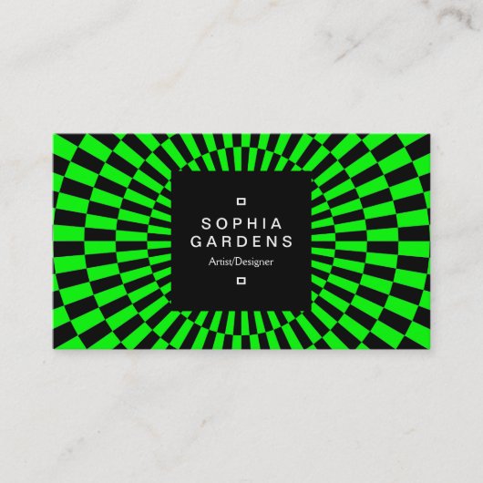 Étiquette Carrée 01a - Op Art 02 (Devant)