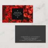 Étiquette Carrée 01a - Tulipes Rouges (Devant / Derrière)