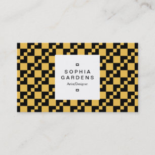 Étiquette Carrée 03a - Patchwork Domino - Ambre