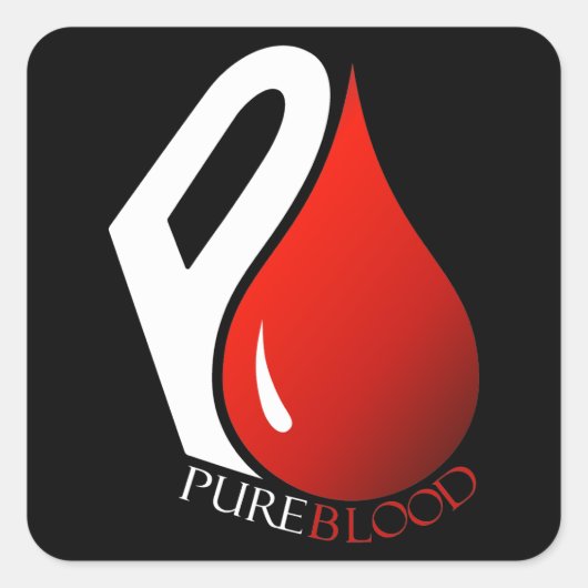 ÉTIQUETTE CARRÉE DE PUREBLOOD (Devant)