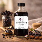 Étiquette carrée personnalisable de sirop de surea