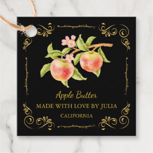 Étiquette Carrée pour Beurre de Pomme Maison Vinta