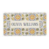 Étiquette Carrelage de citron méditerranéen Design côtier it (Devant)