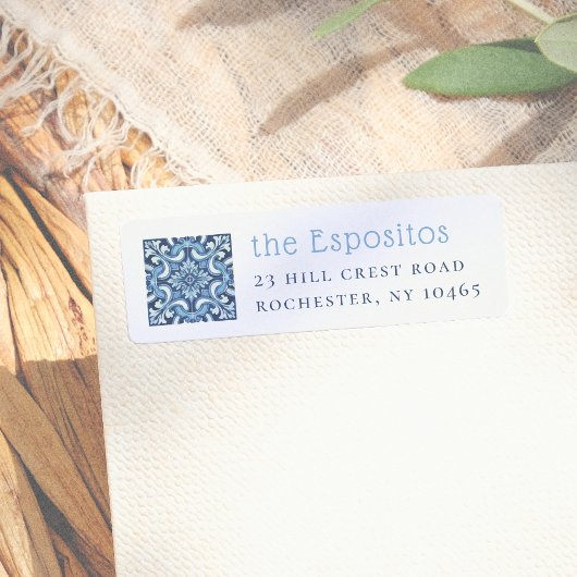 Étiquette Carrelage italien | Nom et adresse personnalisés