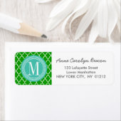 Étiquette Carrelage marocain vert foncé Personnalisé (En situation)