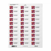 Étiquette Carrés et formes Abstraits colorés (Feuille entière)