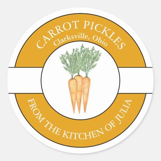 Étiquette Carrot Pickle (Devant)