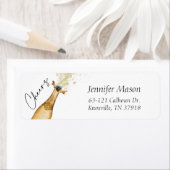 Étiquette Carte d'anniversaire Retour Adresse Cheers (En situation)