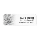 Étiquette Carte de Detroit, Michigan Thème | Retour (Devant)