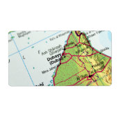 Étiquette Carte de Dubaï (Devant)