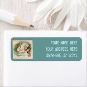 Étiquette Carte de jeu Swan vintage (En situation)