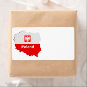 Étiquette Carte de la Pologne (En situation)