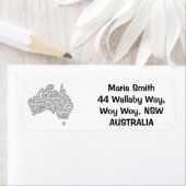 Étiquette Carte de l'argot australien (En situation)