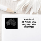 Étiquette Carte de l'argot australien (En situation)