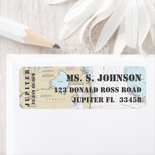 Étiquette Carte de navigation nautique du port d'origine sud (En situation)