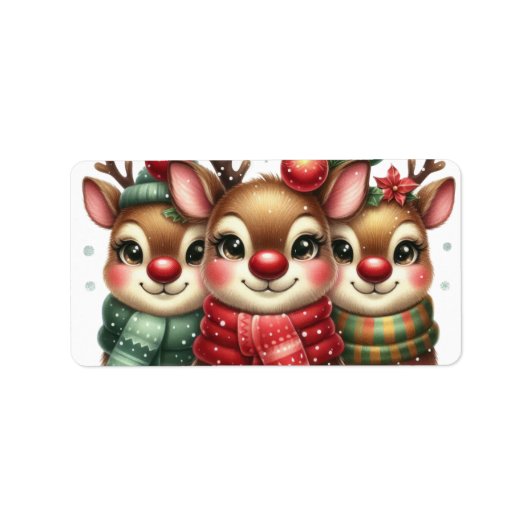 Étiquette Carte de Noël Ho Ho (Devant)