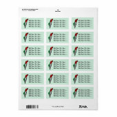 Étiquette Carte de Palestine avec drapeau et Motif Keffiyeg (Feuille entière)