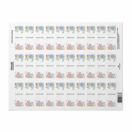 Étiquette Carte de profil (Feuille entière)