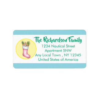 Étiquette Carte de vacances à thème nautique